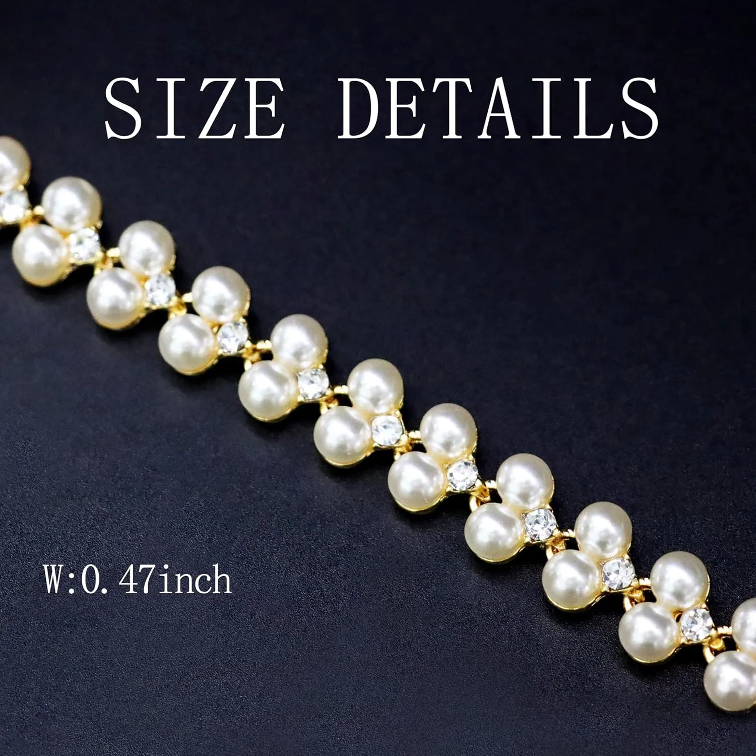 1 Yard Tassel Rhinestone Fringe Trim, Crystal Close Chain Applique for DIY Decoration Sewing Crafts Wedding Bridal Party Clothing Accessories