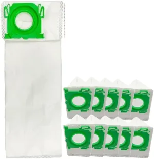10 PACK-5093ER Vacuum Filter Bags for Sebo 370 X, G & C Series Upright Vacuum Cleaner Dust Bags,Compatible with Sebo Genuine X1 X2 X3 X4 X5 Extra Pet XP2 XP3