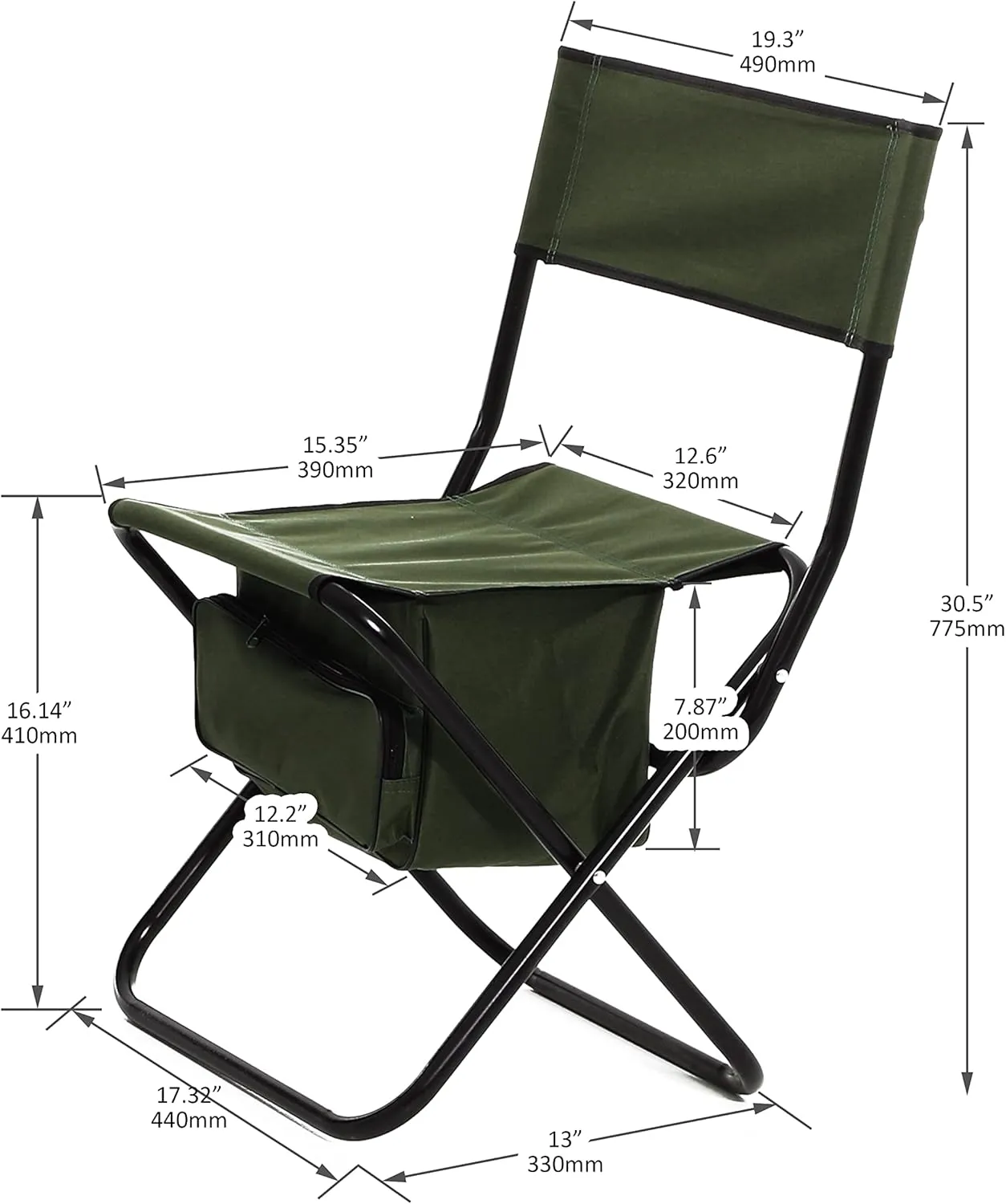 280lb Heavy Duty Folding Table and Chairs Set with Aluminum Roll-Up Table & Oxford Fabric, 3-Piece Outdoor Dining Set for Camping/BBQ/Patio - Compact, Waterproof & Quick Assembly (5PCS-Green,46.46)