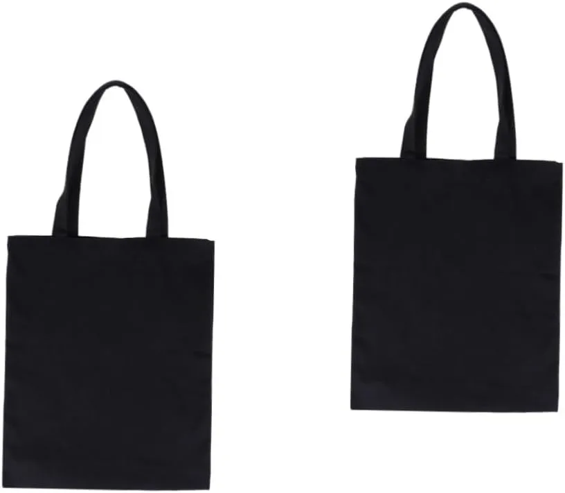 2pcs Canvas Tote Bag Cotton Handbag for Women Diy Decorative Bag Shopping Tote Large Space for Crafts