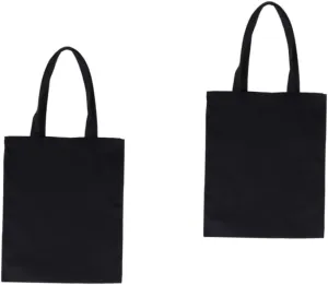 2pcs Canvas Tote Bag Cotton Handbag for Women Diy Decorative Bag Shopping Tote Large Space for Crafts