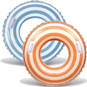 2PCS Inflatable Pool Floats for Adult Swim Ring Pool Floaties Inflatable Swimming Pool Raft Party Water Summer Beach Lounger Float Party Supplies
