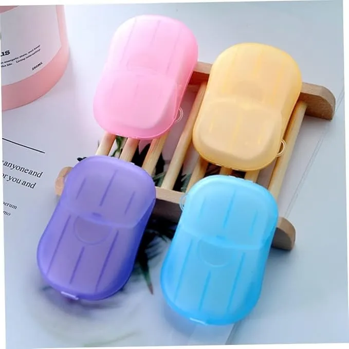 500 Sheets Disposable Soap Paper 5 Boxes Hand Cleaner Fragrance Mini Color Soap Paper for school Indoor, Outdoor, Travel, Camping Hiking