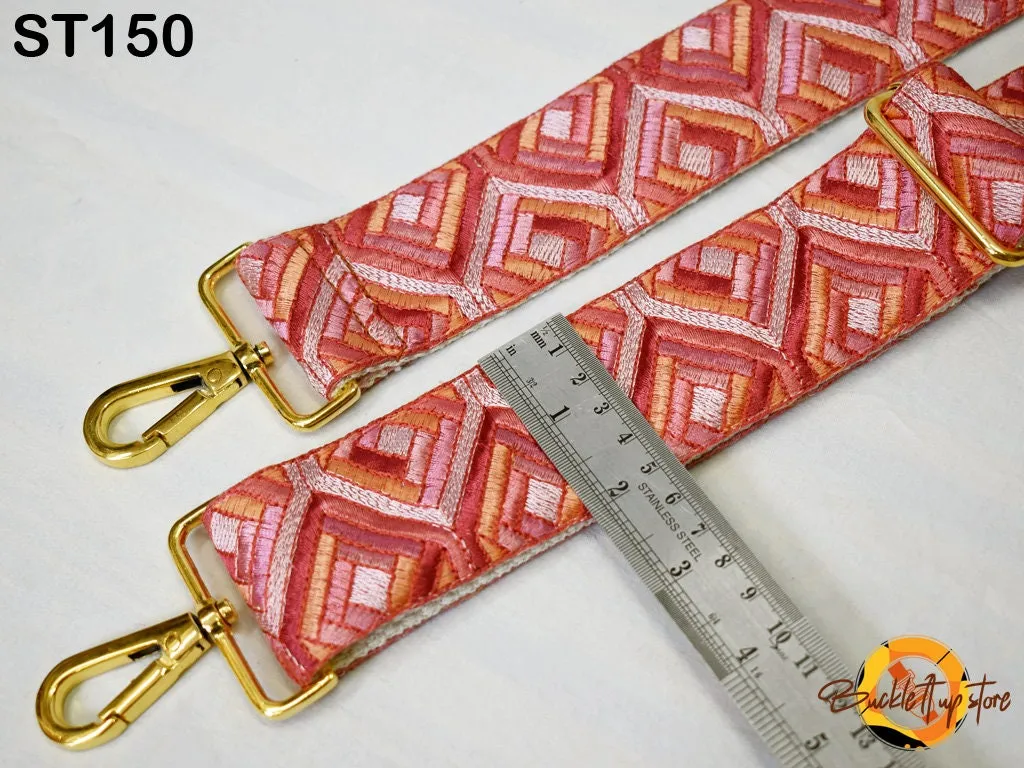 Adjustable Bohemian Sling Bag Strap Purse Strap Embroidered Crossbody Strap for Purses  Replacement Guitar Strap Handbag Strap Gift for Wife
