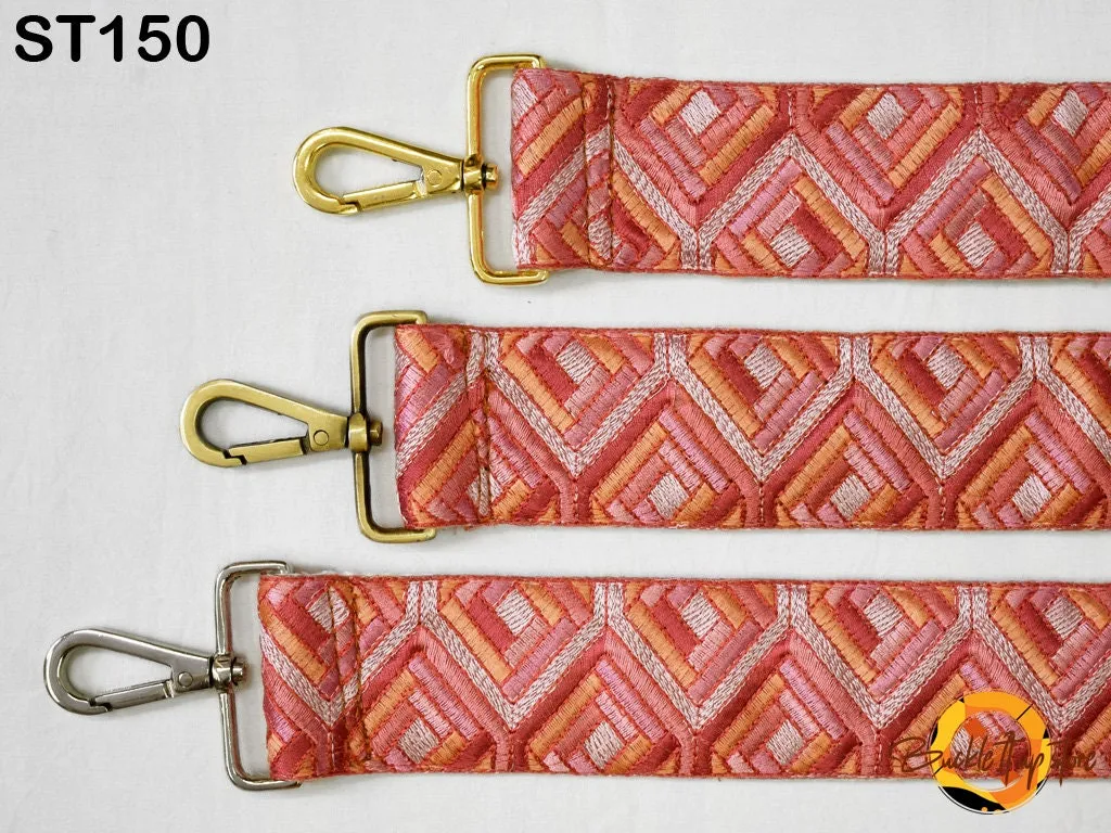 Adjustable Bohemian Sling Bag Strap Purse Strap Embroidered Crossbody Strap for Purses  Replacement Guitar Strap Handbag Strap Gift for Wife