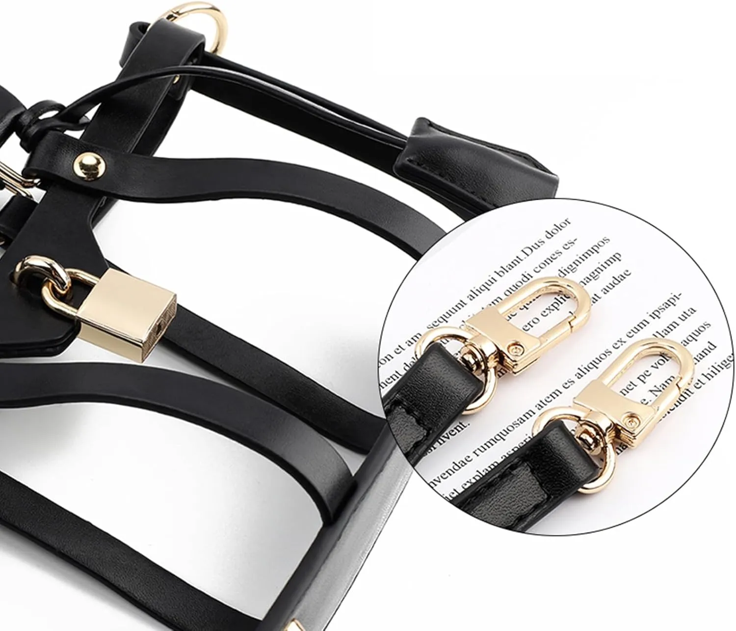 Adjustable Shoulder Strap Hollow Tote Bag Messenger Bag Set PU Encasement Conversion Kit Bag DIY Accessory