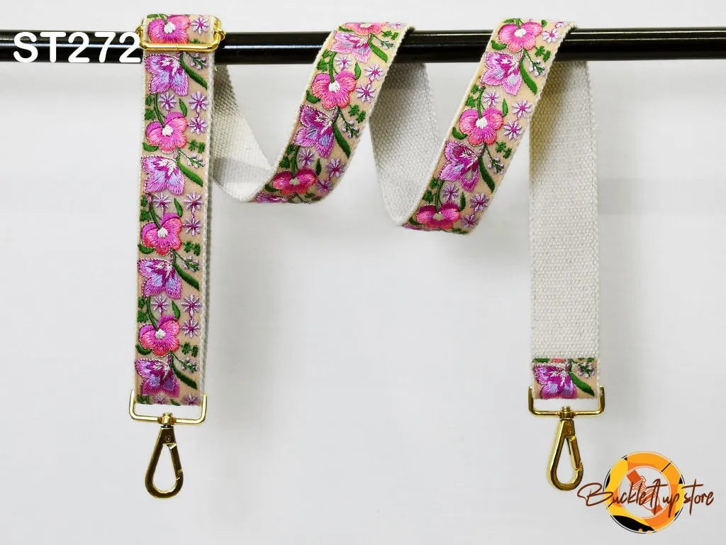 Adjustable Shoulder Tote Bags Strap Gift for Christmas Messenger Bag Crossbody Straps for Purses Embroidered Boho Guitar Strap Handbag Strap