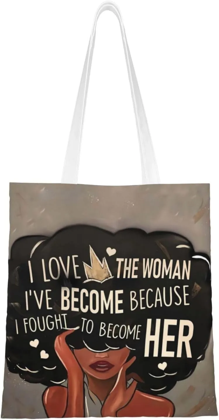 African American Tote Bag for Women, African Handbags, Black Women Bags Art Shoulder Handbag