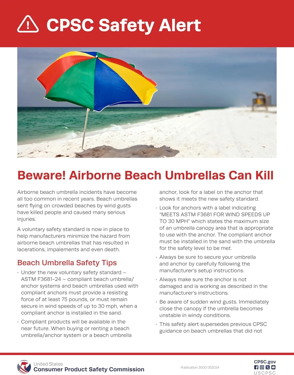 ALL-IN-ONE BEACH UMBRELLA SYSTEM. Includes ULTRA Base (compliant with the ASTM F3681-24 Beach Umbrella Safety Standard). (Deep Ocean Blue)
