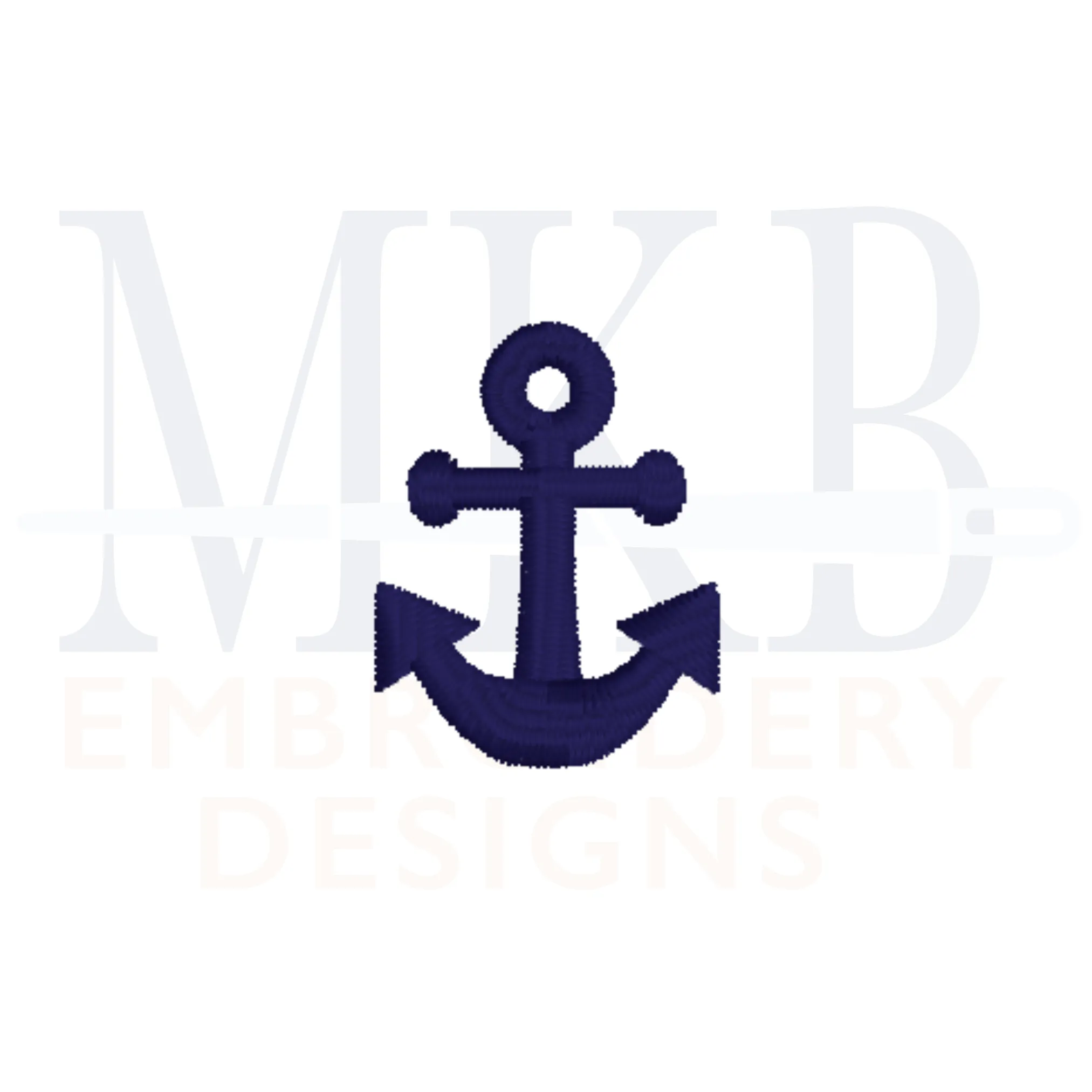 Anchor Embroidery Design File, Mini Anchor