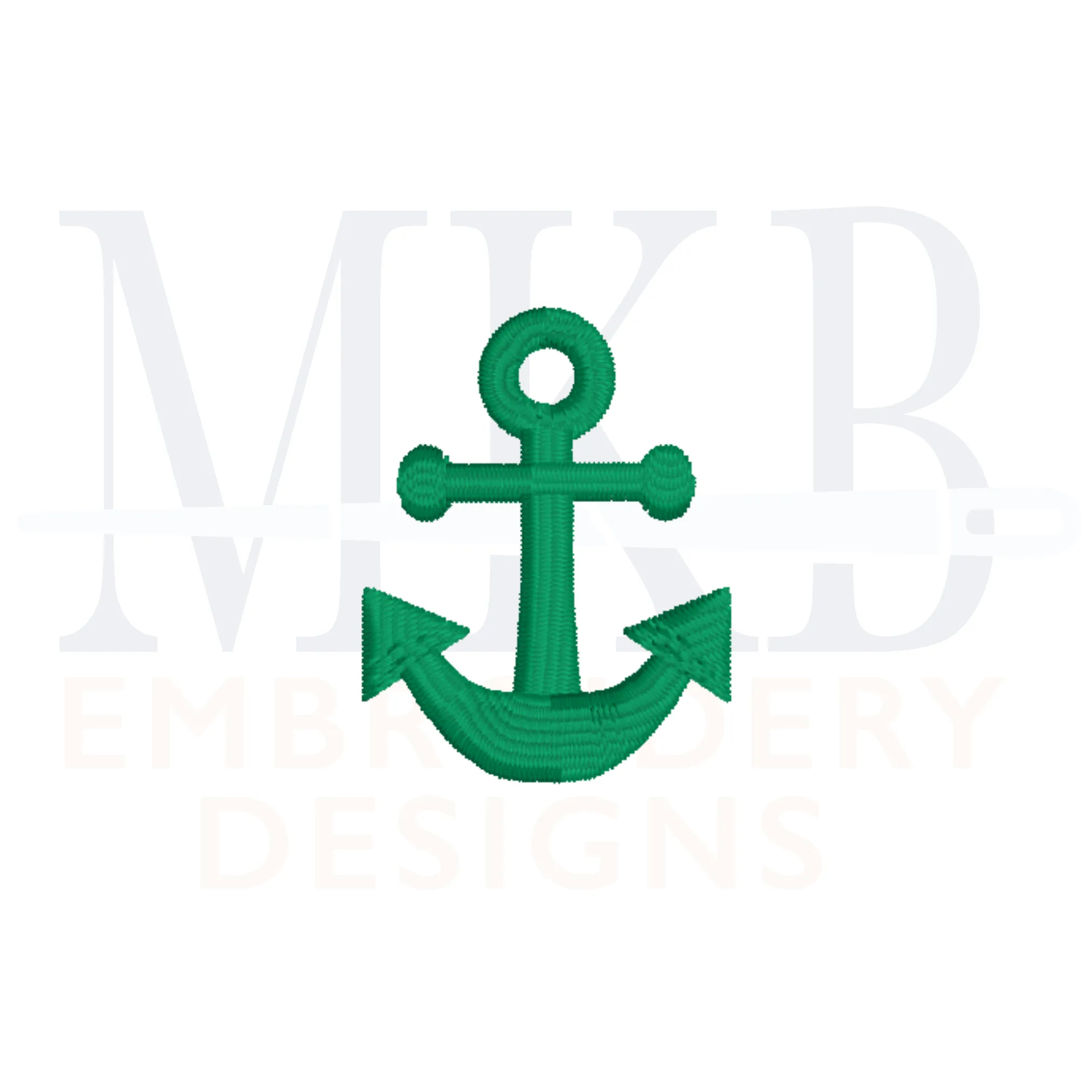 Anchor Embroidery Design File, Mini Anchor