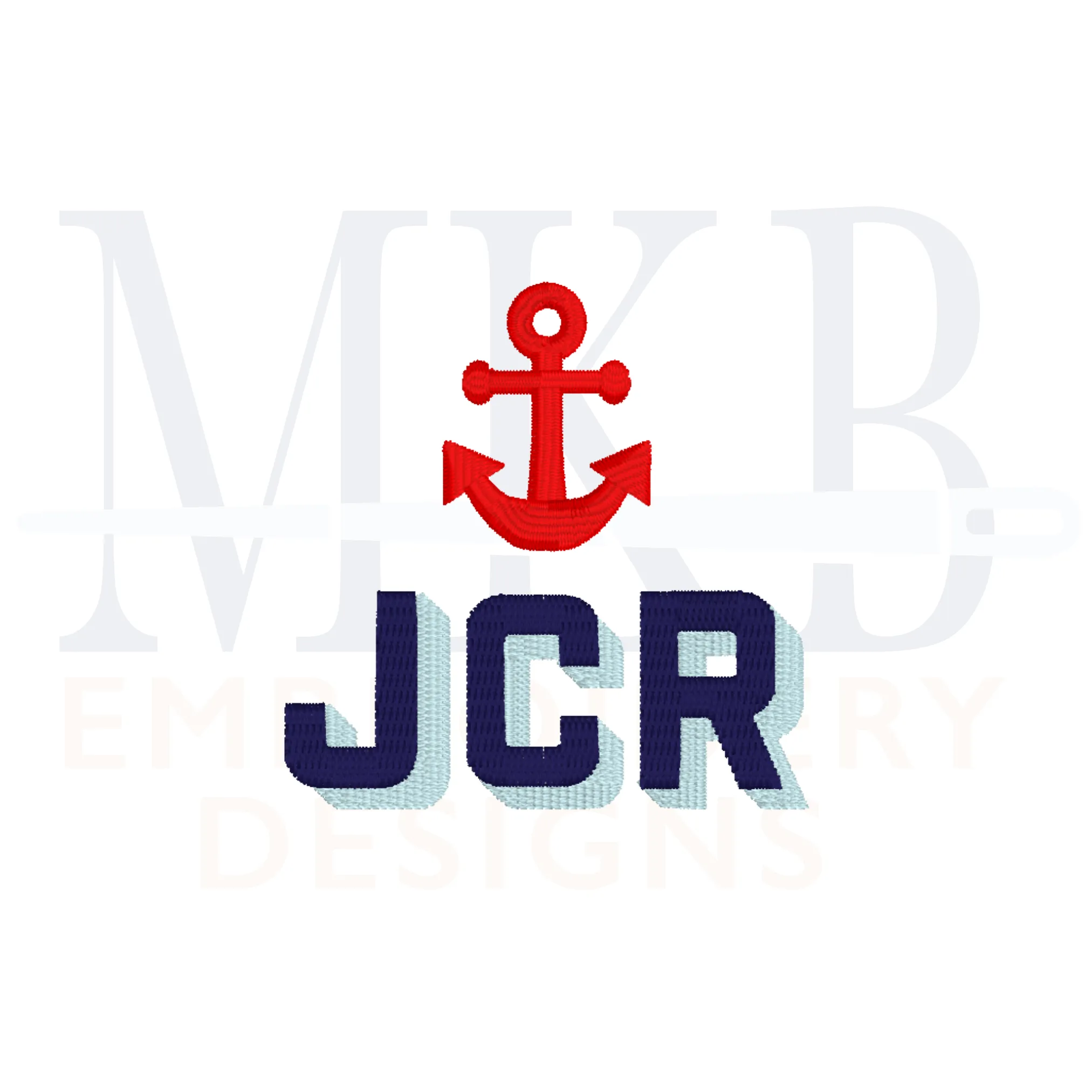 Anchor Embroidery Design File, Mini Anchor