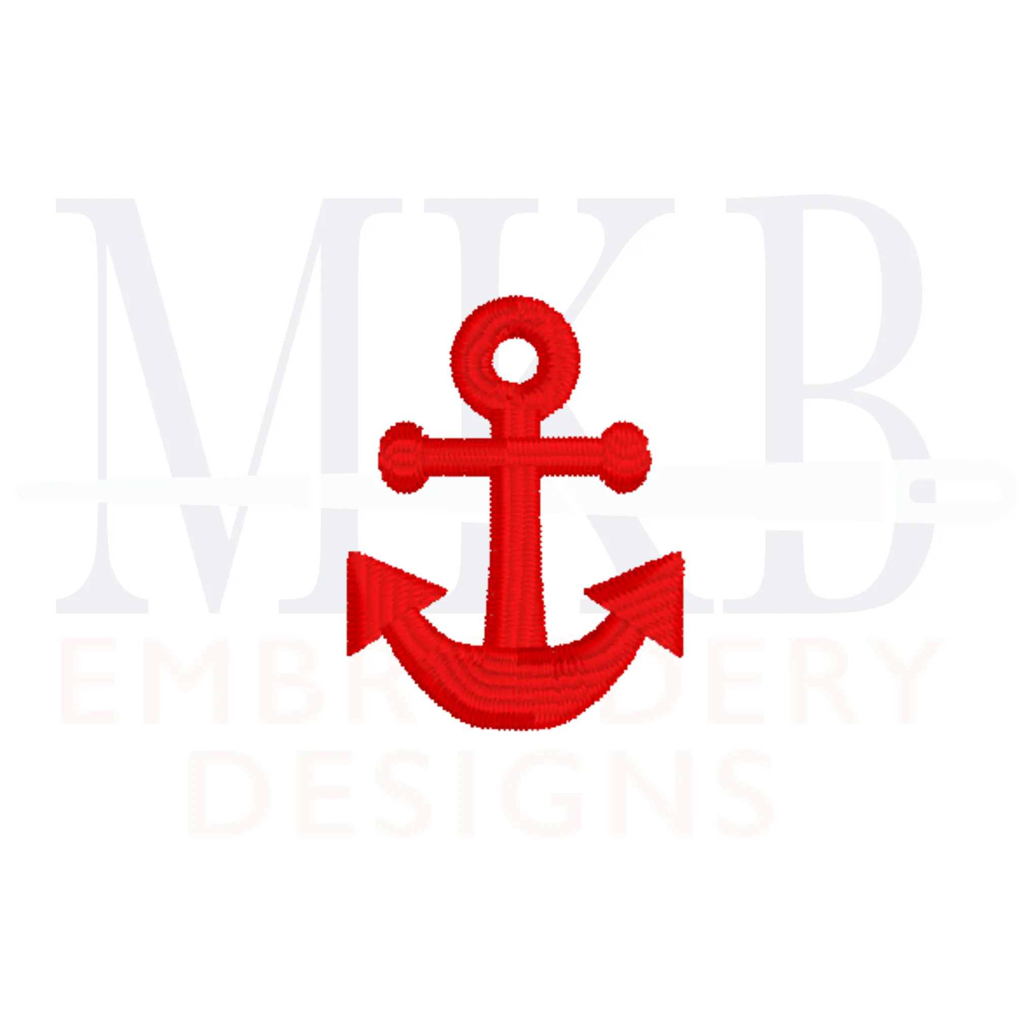 Anchor Embroidery Design File, Mini Anchor