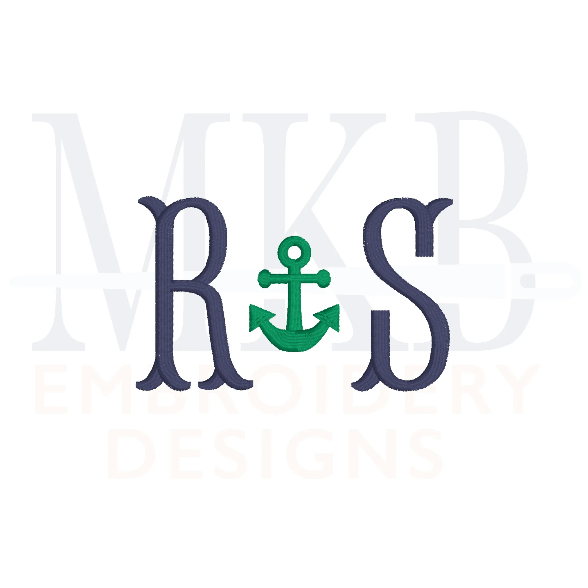 Anchor Embroidery Design File, Mini Anchor