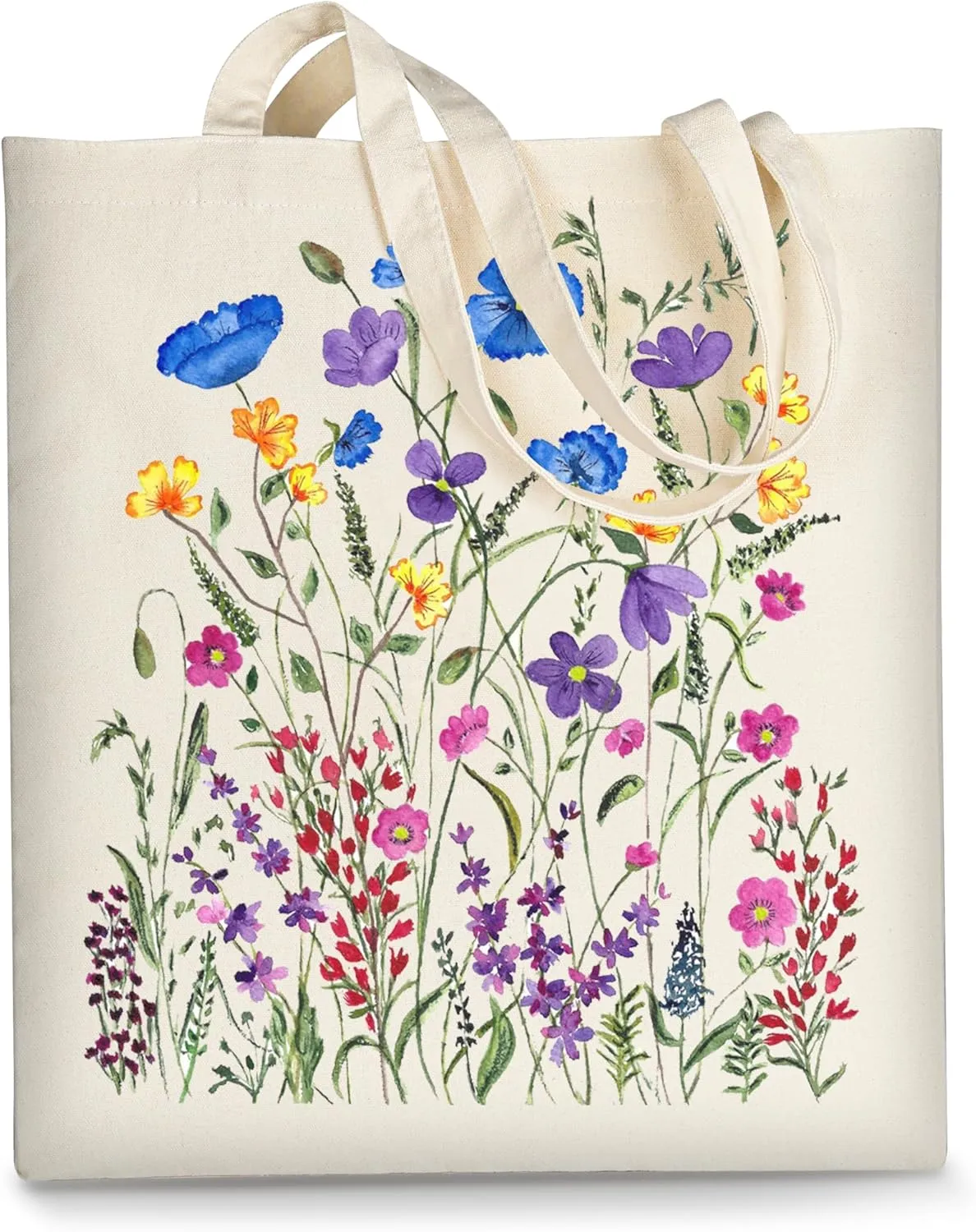 AUSVKAI Canvas Tote Bag for Women, Aesthetic Cute Grocery Grocery Reusable Cotton Gift Bag for Shooping Beach Trendy Gifts