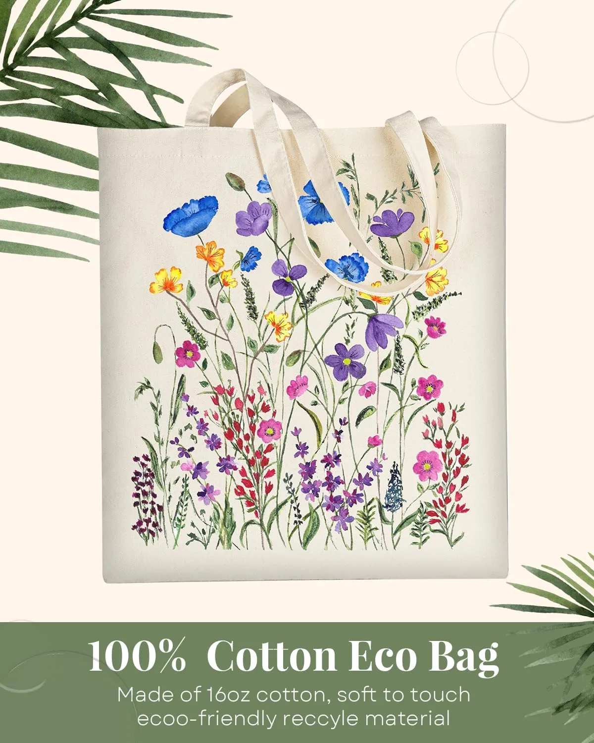 AUSVKAI Canvas Tote Bag for Women, Aesthetic Cute Grocery Grocery Reusable Cotton Gift Bag for Shooping Beach Trendy Gifts