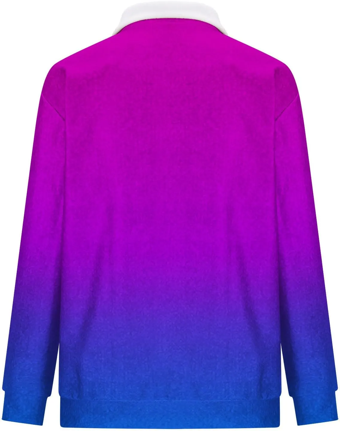 Aymnlox Mens Quarter Zip Sweatshirts Long Sleeve Gradient Color Fashion Pullover Stand Collar Sweatshirt With Kango Pockets