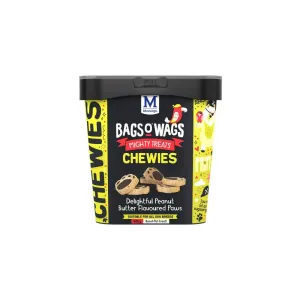 Bags O' Wags Chewies Peanut Butter Paws Dog Treats 500g
