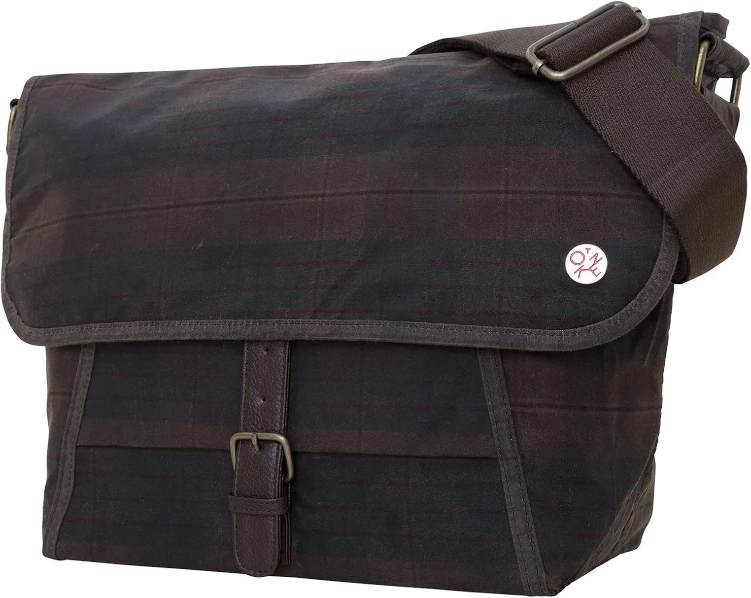 Bags Waxed Lincoln Messenger, Plaid, One Size