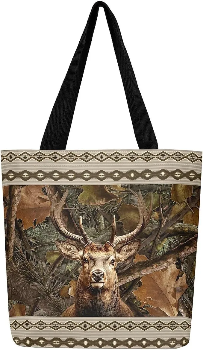 Bass Fish Canvas Bag for Kids Boys Girls,Vintage Fishing Canvas Tote Bag