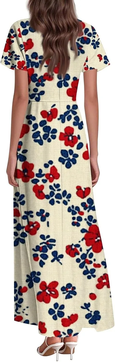 Beautiful School Tunic Dress Woman Wide Sleeve Crops Sheer Dress Lady Floral Printed Soft Summer High Waist Dresses