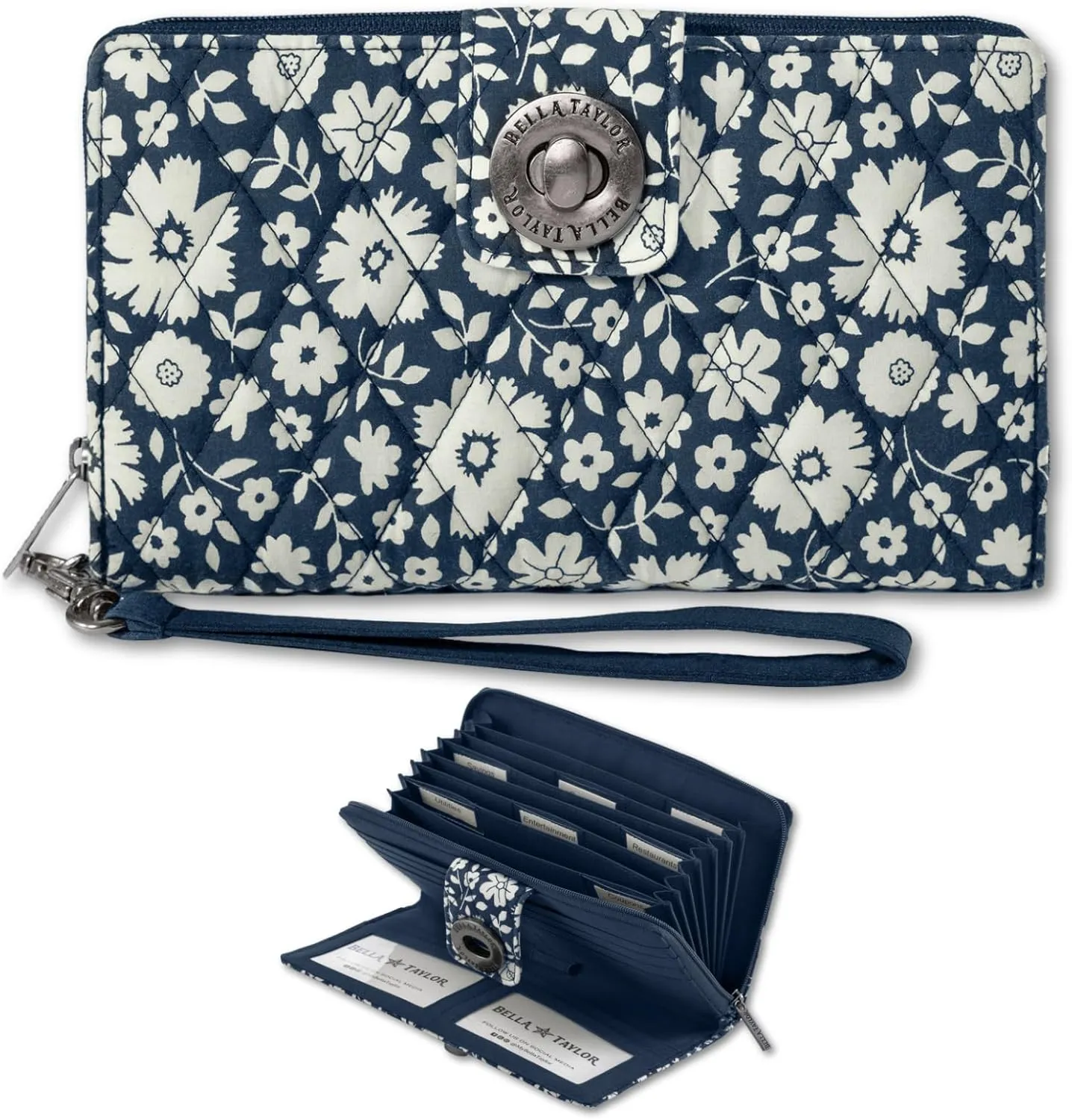 Bella Taylor Cash System Wallet for Envelope Budgeting - RFID Protected - Cash Stuffing Wallet with Detachable Wristlet