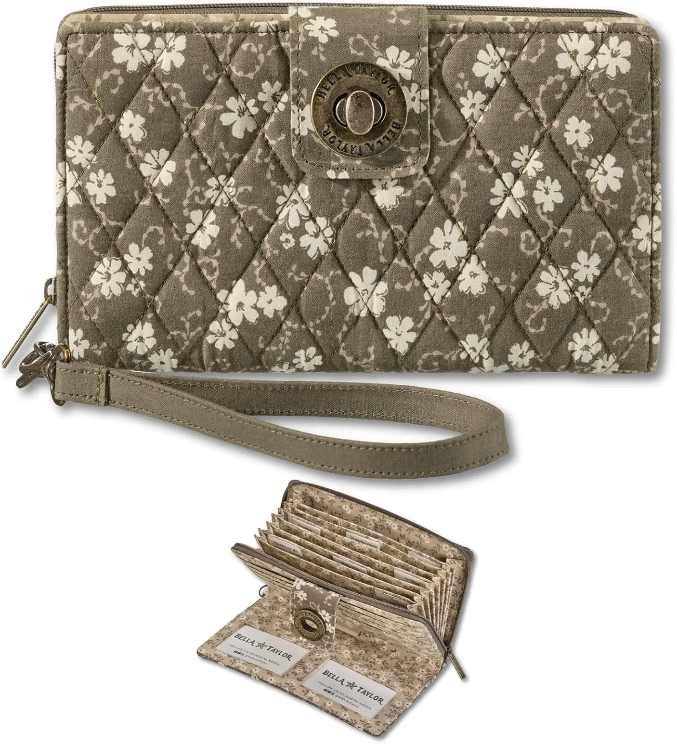 Bella Taylor Cash System Wallet for Envelope Budgeting - RFID Protected - Cash Stuffing Wallet with Detachable Wristlet