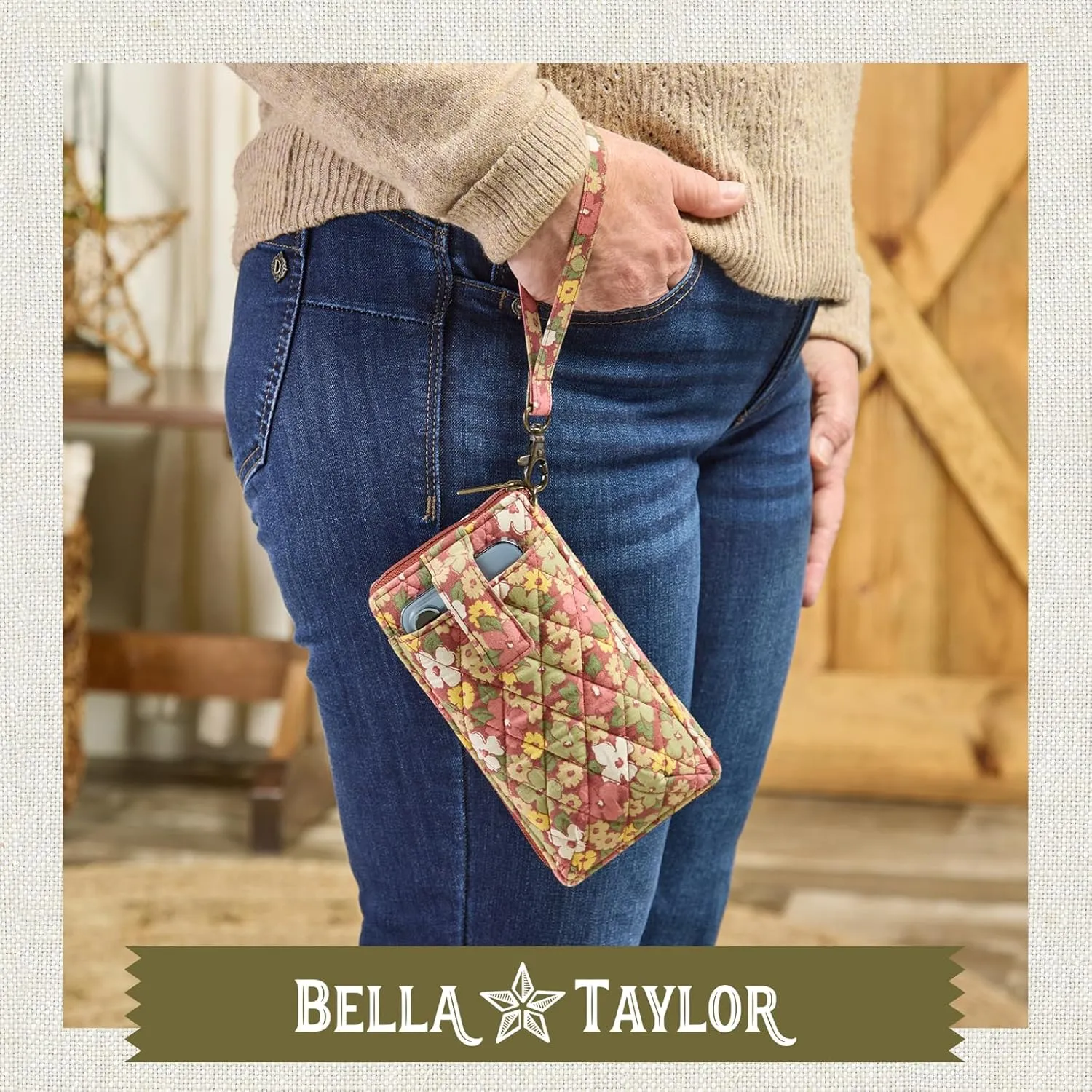 Bella Taylor Cell Phone Wristlet Wallet for Women with Smartphone Pocket and RFID Protection
