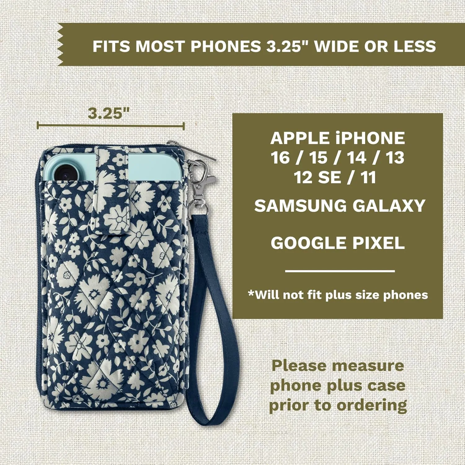 Bella Taylor Cell Phone Wristlet Wallet for Women with Smartphone Pocket and RFID Protection
