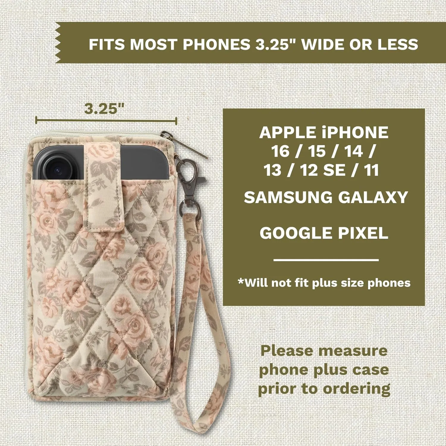 Bella Taylor Cell Phone Wristlet Wallet for Women with Smartphone Pocket and RFID Protection