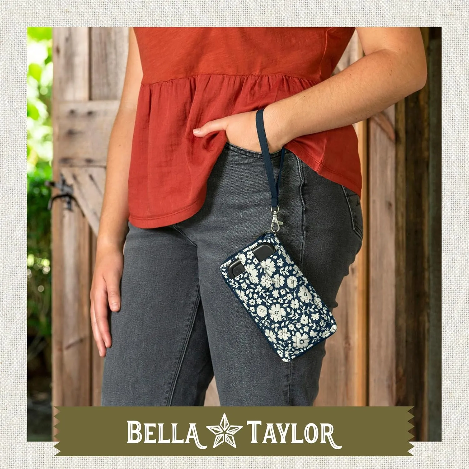 Bella Taylor Cell Phone Wristlet Wallet for Women with Smartphone Pocket and RFID Protection