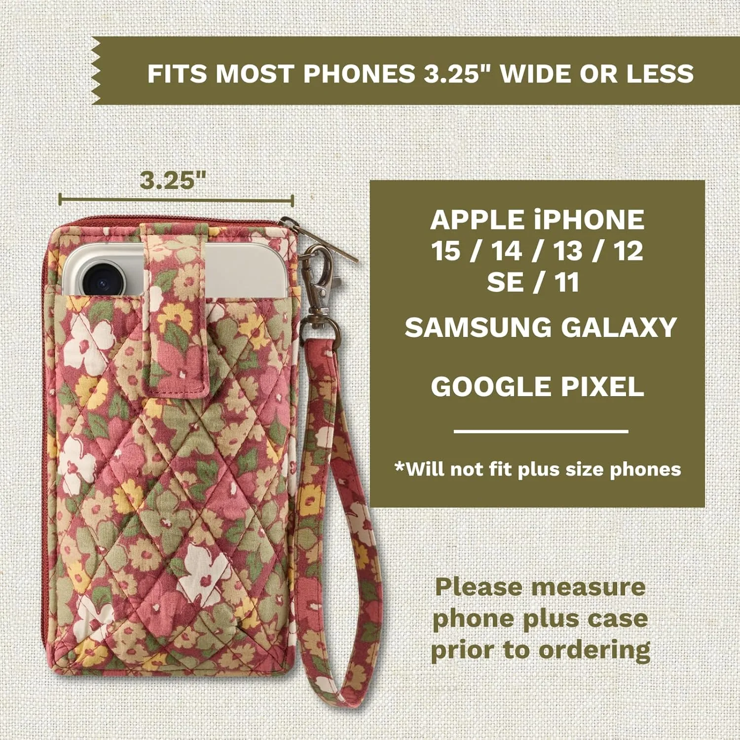Bella Taylor Cell Phone Wristlet Wallet for Women with Smartphone Pocket and RFID Protection