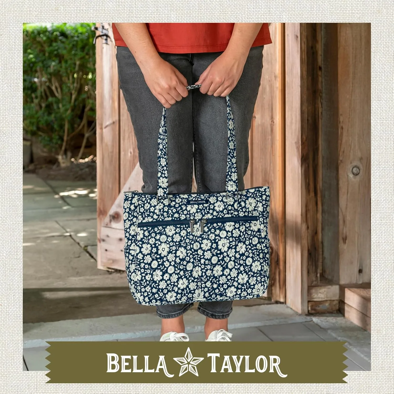 Bella Taylor Everyday Tote | Lightweight Quilted Fabric Handbags for Women