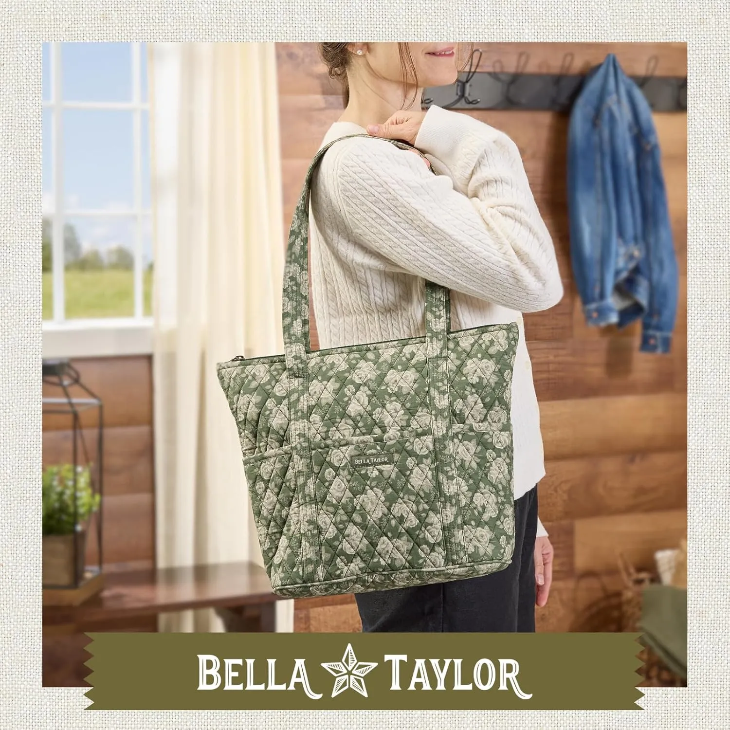 Bella Taylor Stride Tote | Lightweight Quilted Fabric Handbags for Women