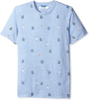 Ben Sherman Men's All Over Beach Hut Print T-Shirt