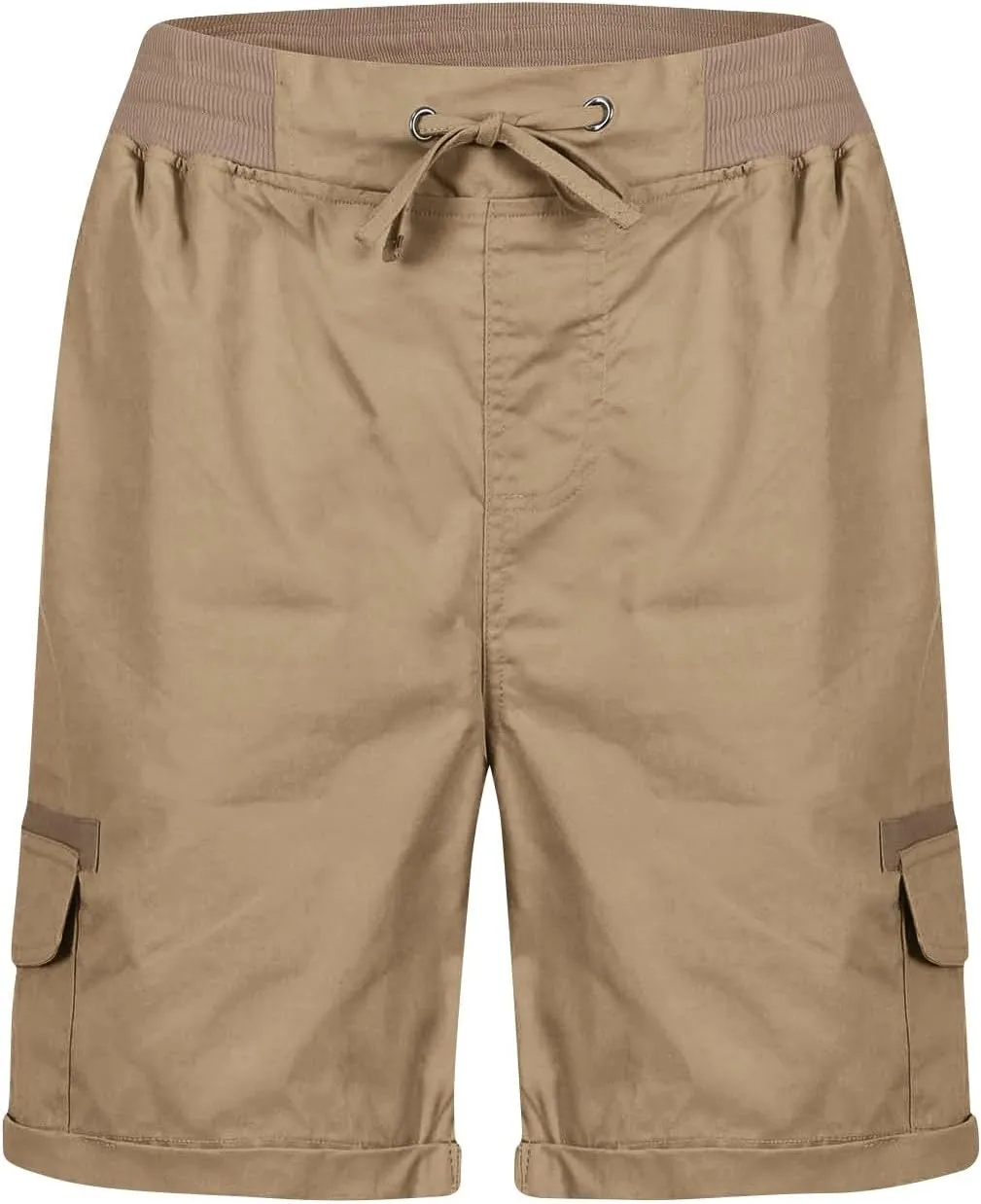 Bermuda Shorts for Women Trendy Y2K High Waisted Baggy Cargo Shorts with Pockets 7 Inch Inseam Cotton Hiking Shorts