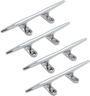 Boat Cleat 316 Stainless Steel Dock Cleats Heavy Duty Open Base Cleat for Kayak Boat Canoe Mooring Deck and Decor of 4 Pcs