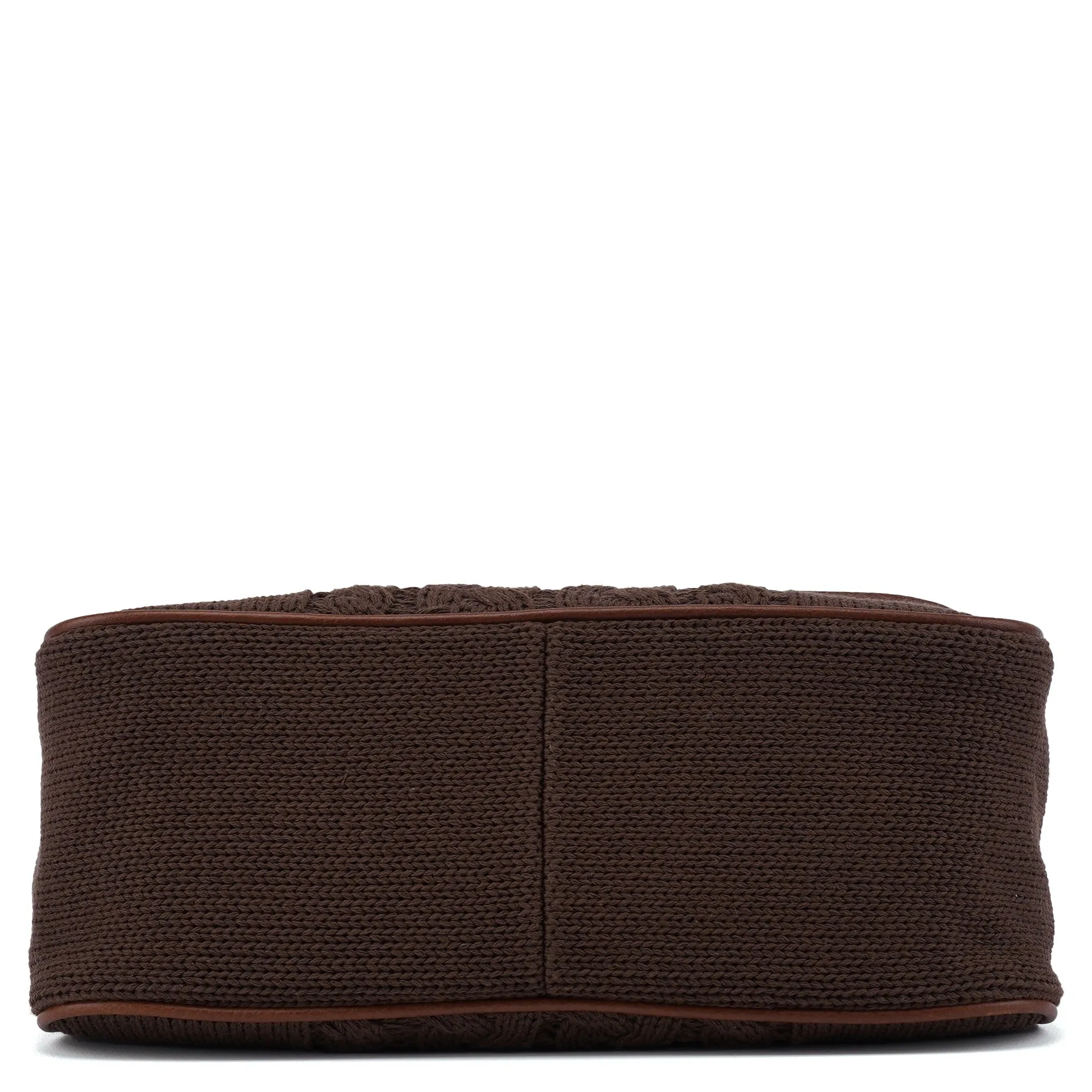 Brown Virgin Wool Shoulder Bag