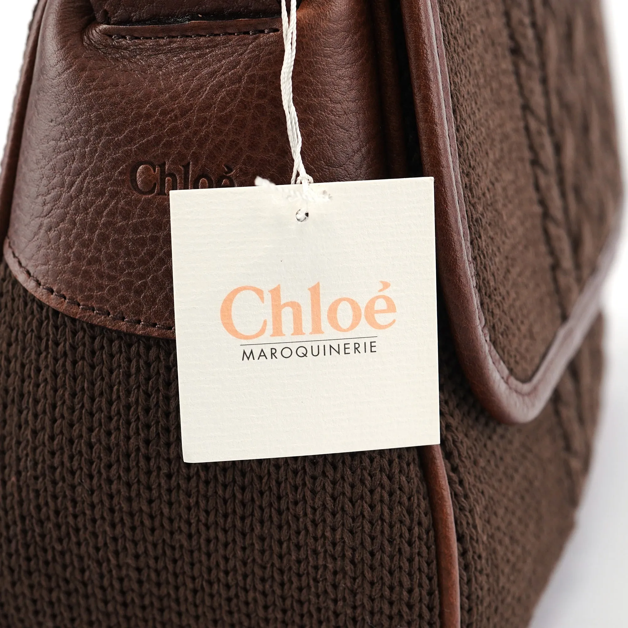 Brown Virgin Wool Shoulder Bag