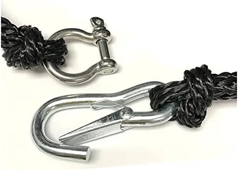 Bungee Black Boat Anchor Line (7' - 22')