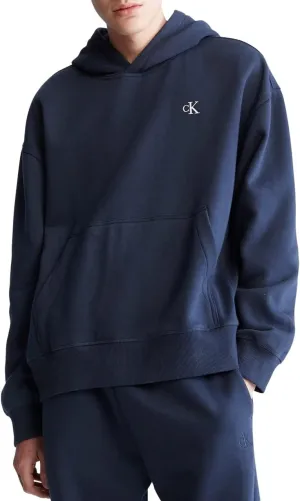 Calvin Klein Men's Relaxed Fit Monogram Logo Fleece Hoodie