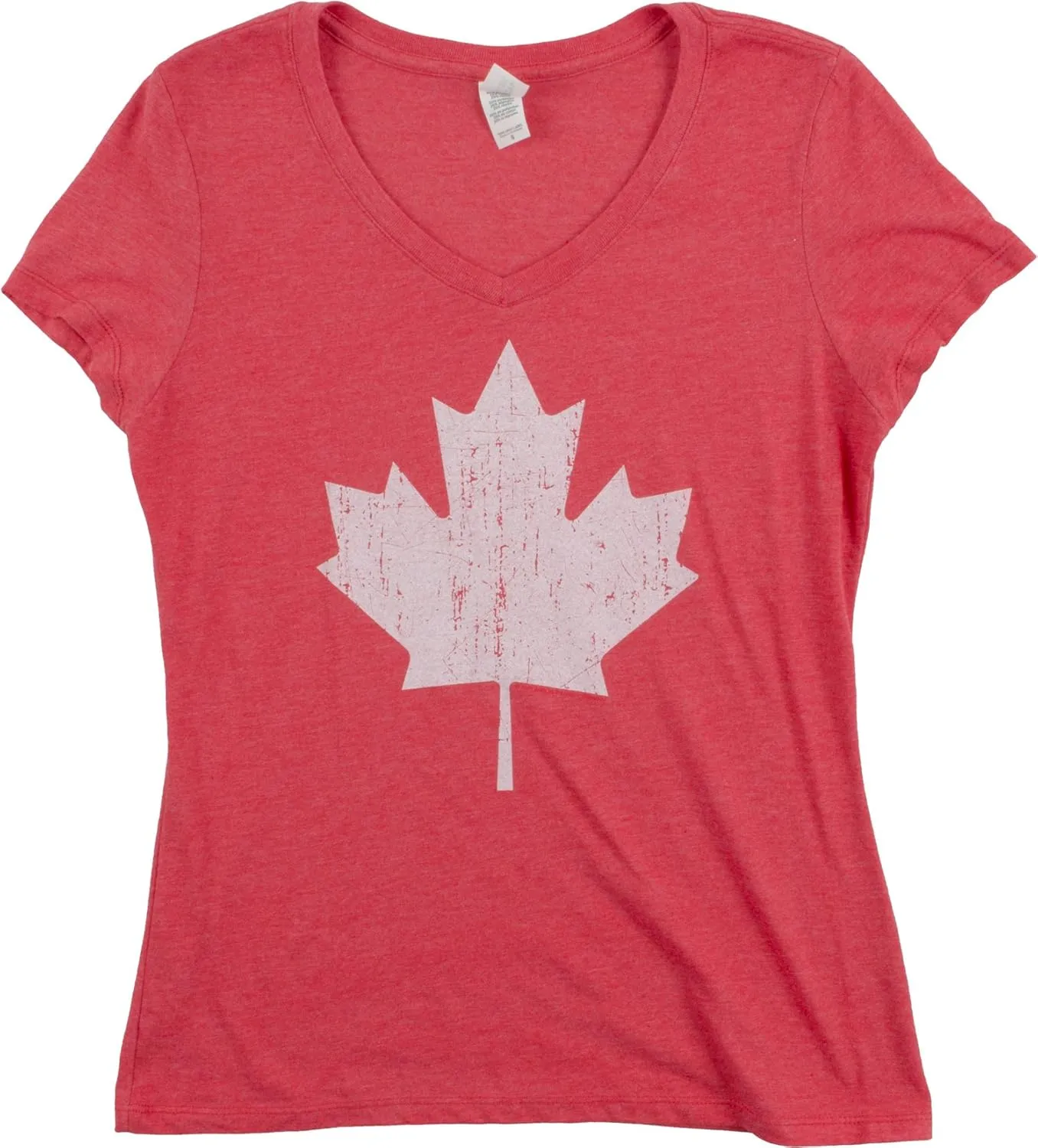 Canada Pride - Vintage Style, Retro Canadian Maple Leaf Women's V-Neck T-Shirt