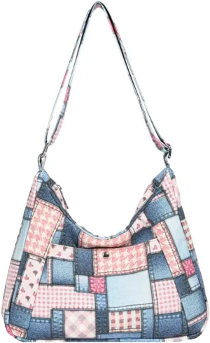 Canvas Crossbody Bag for Women Large Capacity Shoulder Bag Retro Messenger Bag Casual Tote Bag Handbag Satchel Bag