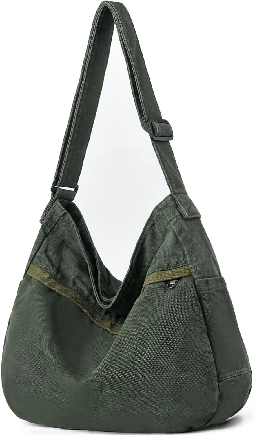 Canvas Hobo Crossbody Shoulder Tote Bag for Women and Men Large Purse Messenger Bag Travel Work Shopping