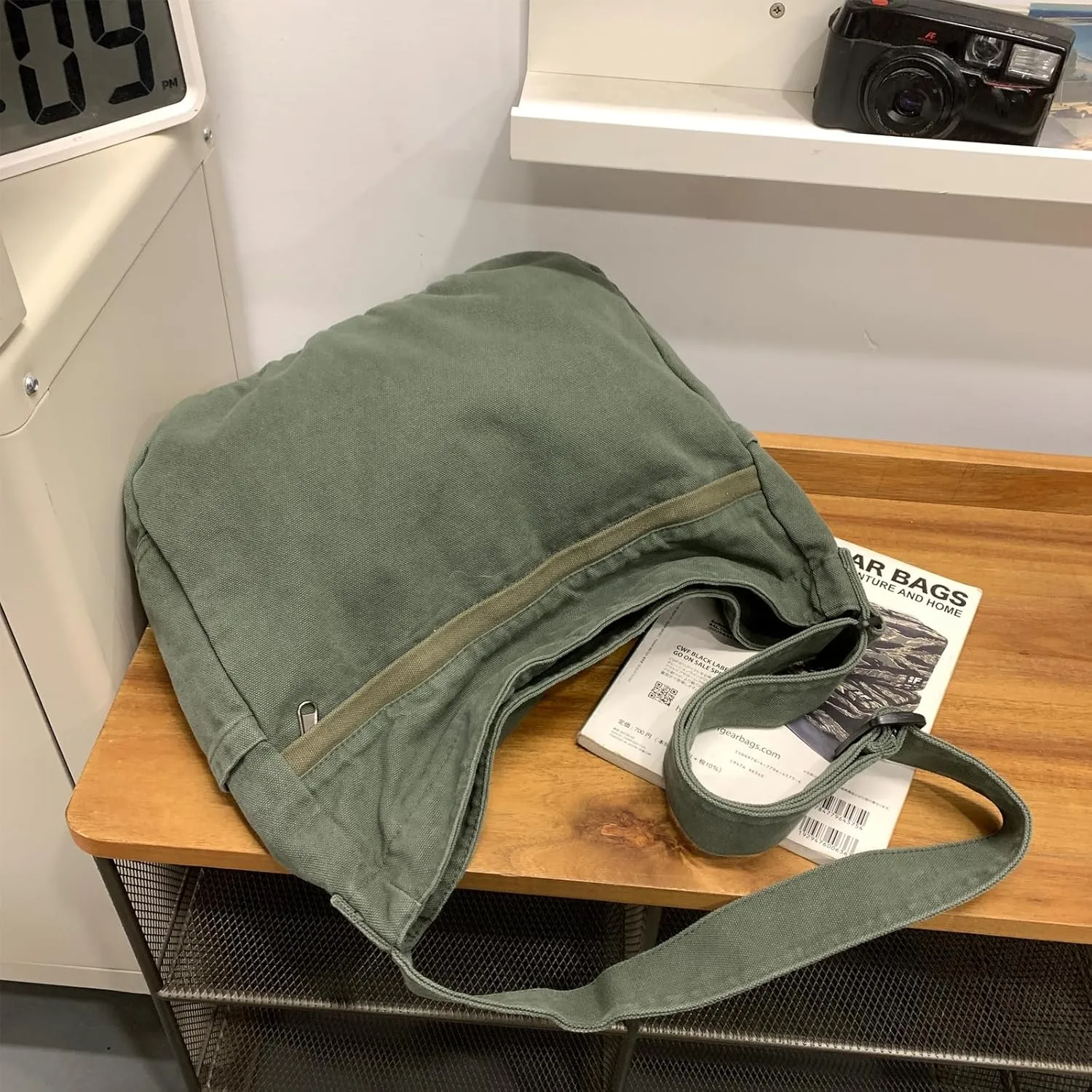 Canvas Hobo Crossbody Shoulder Tote Bag for Women and Men Large Purse Messenger Bag Travel Work Shopping