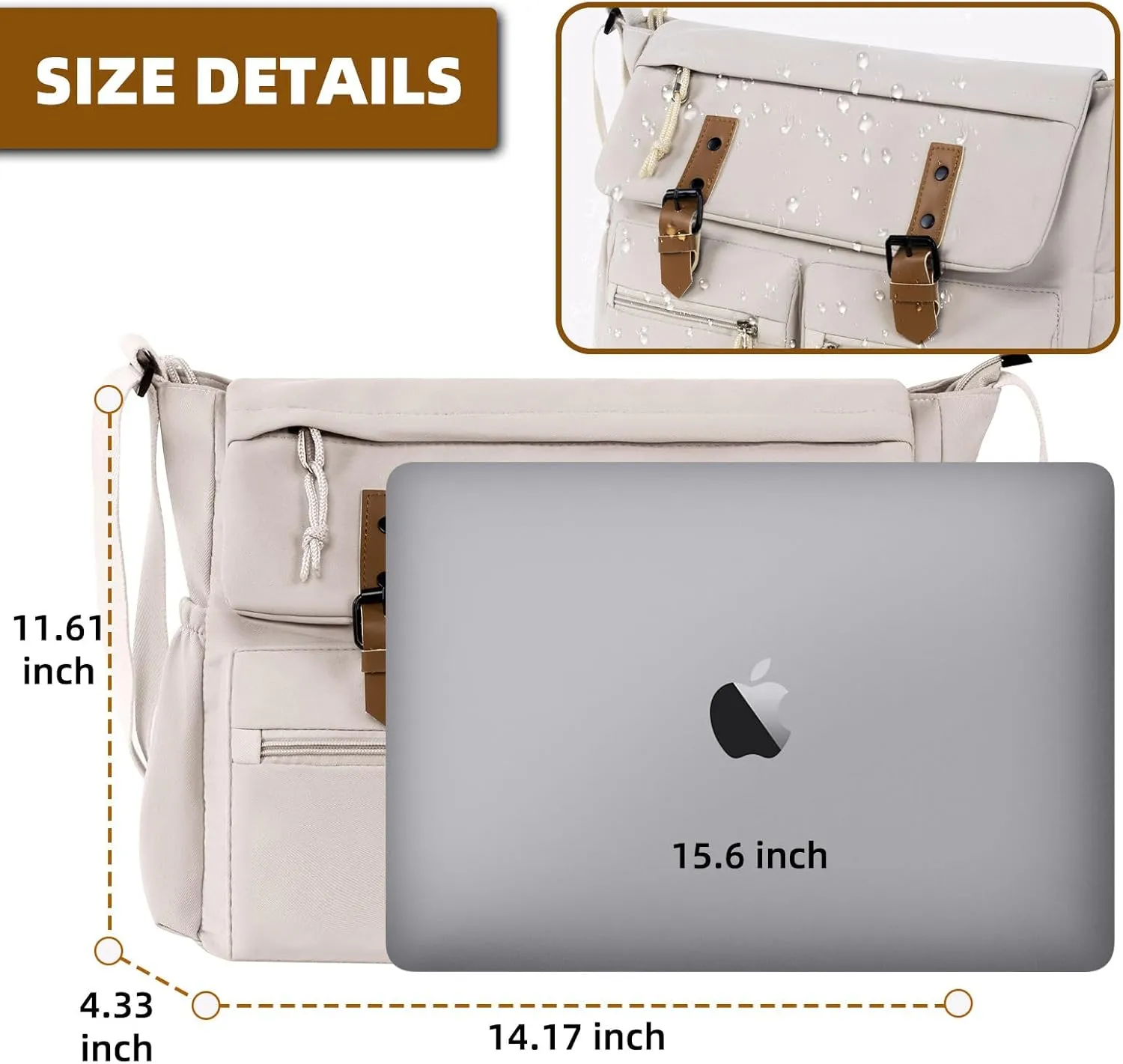 Canvas Messenger Bag for Men Women,Crossbody Shoulder Bag Travel Messenger Canvas Shoulder Work Daily Vintage
