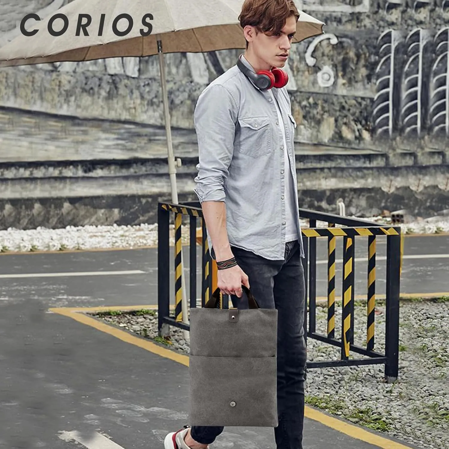 Canvas Shoulder Bag Men's Handbag