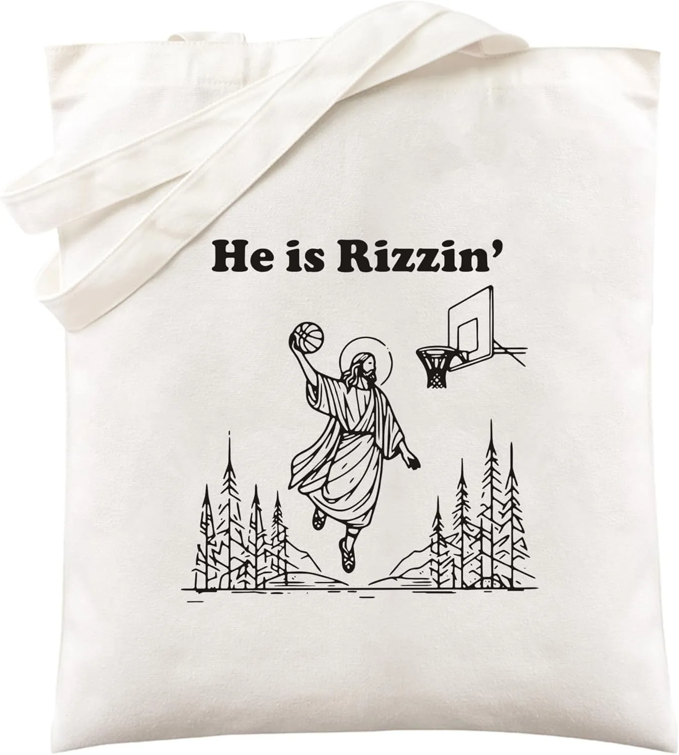 Canvas Shoulder Tote Bag for Men Women - Easter Graphic Unisex Reusable Grocery Bags