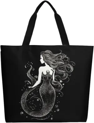 Canvas Tote Bag - Large Women's Casual Shoulder Handbag - Reusable Beach Shopping Grocery Bag for Outdoors