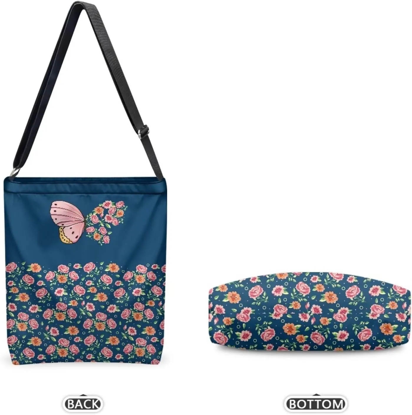 Casual Women Tote Bag Large Canvas Shoulder Bag Outdoors Messenger Bag with Pocket Handbag with Strap Crossbody Bag